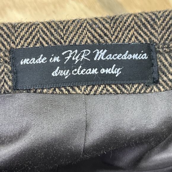 Chereskin Sport Coat Blazer Jacket Mens 42R Brown Herringbone Camel Hair Blend - Picture 12 of 16